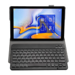 ST590S Bluetooth 3.0 ファインウール調PUレザー ABS着脱式 七色バックライトBluetoothキーボード レザータブレットケース Samsung Galaxy Tab A 10.5インチ T590 / T595用 ペンスロット＆ホルダー付き