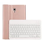 ST590S Bluetooth 3.0 ファインウール調PUレザー ABS着脱式 七色バックライトBluetoothキーボード レザータブレットケース Samsung Galaxy Tab A 10.5インチ T590 / T595用 ペンスロット＆ホルダー付き