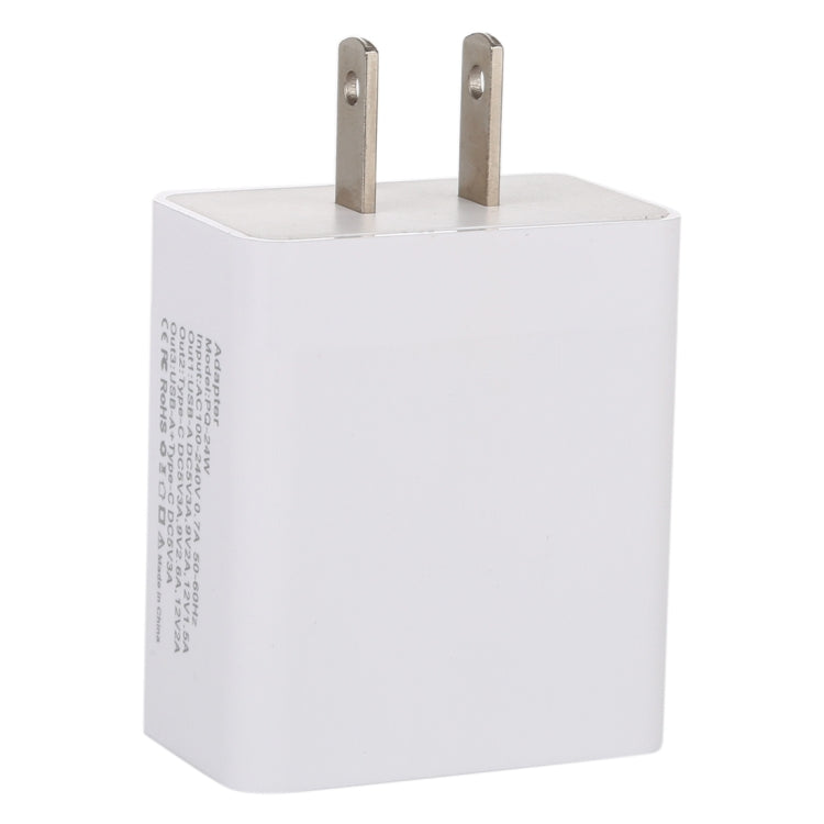 24W PD + QC3.0 急速充電器 電源アダプター プラグアダプター USプラグ 24W USプラグ