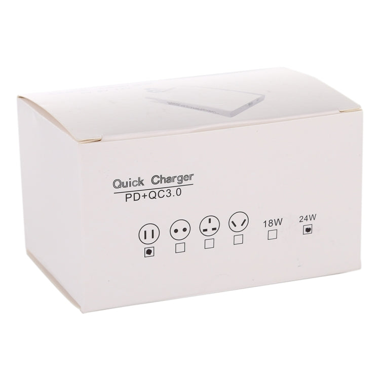 24W PD + QC3.0 急速充電器 電源アダプター プラグアダプター USプラグ 24W USプラグ