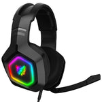 ONIKUMA K10 3.5mm コンピューターゲーム用有線ヘッドセット RGB LEDライト付き、K10