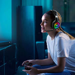 ONIKUMA K10 3.5mm コンピューターゲーム用有線ヘッドセット RGB LEDライト付き、K10