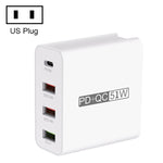 WLX-A6 4ポート 急速充電 USBトラベル充電器 電源アダプター、USプラグ