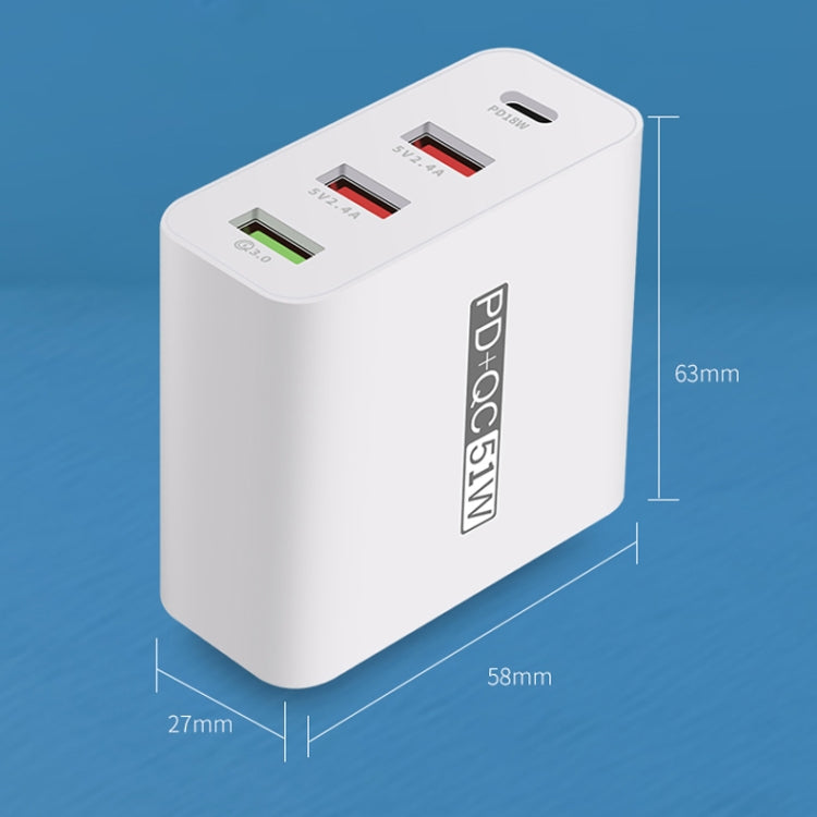 WLX-A6 4ポート 急速充電 USBトラベル充電器 電源アダプター、USプラグ