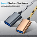 USB 3.0 メス から Micro USB ＋ USB-C / Type-C オス 充電＋転送 OTG ナイロン編みアダプターケーブル、ケーブル長：17cm、Micro USB 17cm グレー、Micro USB 17cm ゴールド