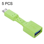 5個セット Micro USB オス to USB 3.0 メス OTGアダプター、Micro USB to USB 3.0