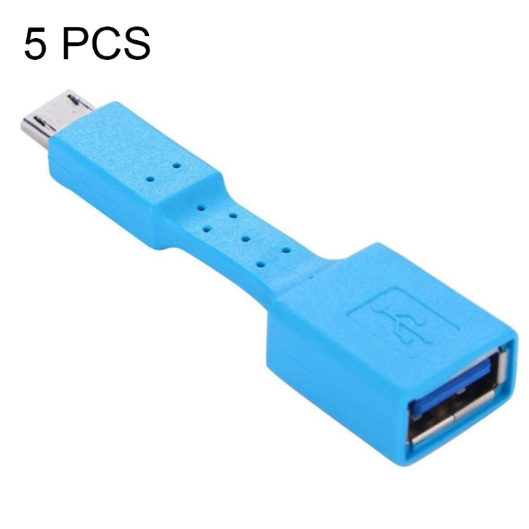 5個セット Micro USB オス to USB 3.0 メス OTGアダプター、Micro USB to USB 3.0