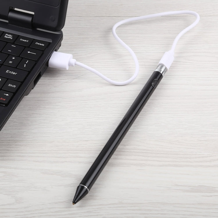 長尺ユニバーサル充電式静電容量式タッチスクリーンスタイラスペン、2.3mm 超極細メタルニブ付き、iPhone、iPad、Samsung、その他の静電容量式タッチスクリーンスマートフォンやタブレットPC対応