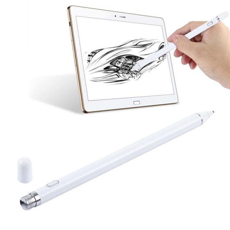 長尺ユニバーサル充電式静電容量式タッチスクリーンスタイラスペン、2.3mm 超極細メタルニブ付き、iPhone、iPad、Samsung、その他の静電容量式タッチスクリーンスマートフォンやタブレットPC対応
