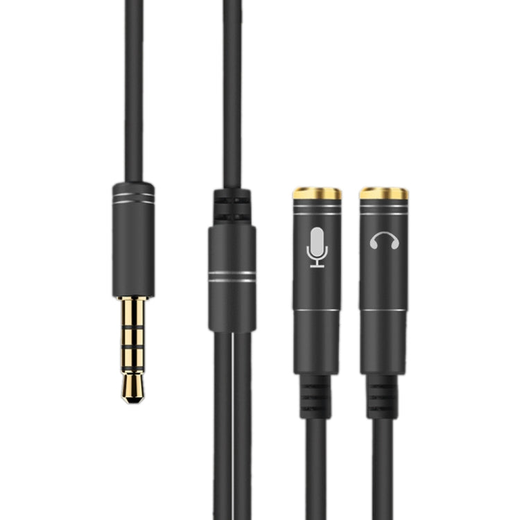2-in-1 3.5mmオス to ダブル3.5mmメス TPE高弾性オーディオケーブルスプリッター ケーブル長: 32cm