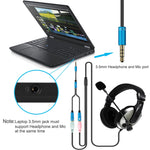 2-in-1 3.5mmオス to ダブル3.5mmメス TPE高弾性オーディオケーブルスプリッター ケーブル長: 32cm