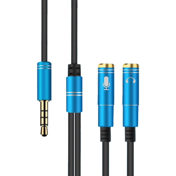 2-in-1 3.5mmオス to ダブル3.5mmメス TPE高弾性オーディオケーブルスプリッター ケーブル長: 32cm