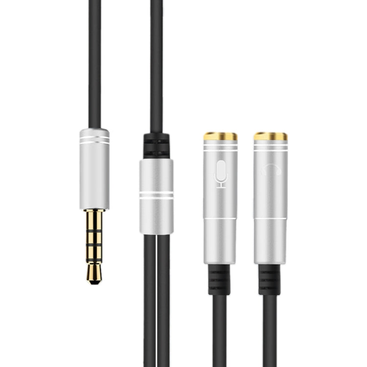 2-in-1 3.5mmオス to ダブル3.5mmメス TPE高弾性オーディオケーブルスプリッター ケーブル長: 32cm