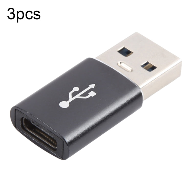 3個セット USB-C / Type-C メス to USB 3.0 オス アルミ合金アダプター、充電＆データ転送対応、USB 3.0