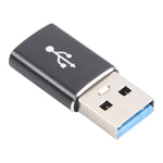 3個セット USB-C / Type-C メス to USB 3.0 オス アルミ合金アダプター、充電＆データ転送対応、USB 3.0