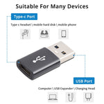 3個セット USB-C / Type-C メス to USB 3.0 オス アルミ合金アダプター、充電＆データ転送対応、USB 3.0