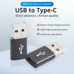 3個セット USB-C / Type-C メス to USB 3.0 オス アルミ合金アダプター、充電＆データ転送対応、USB 3.0