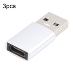 3個セット USB-C / Type-C メス to USB 3.0 オス アルミ合金アダプター、充電＆データ転送対応、USB 3.0