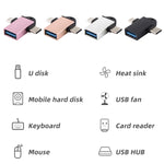 USB 3.0 メス to USB-C / Type-C オス + Micro USB オス 多機能 OTGアダプター スリングホール付き