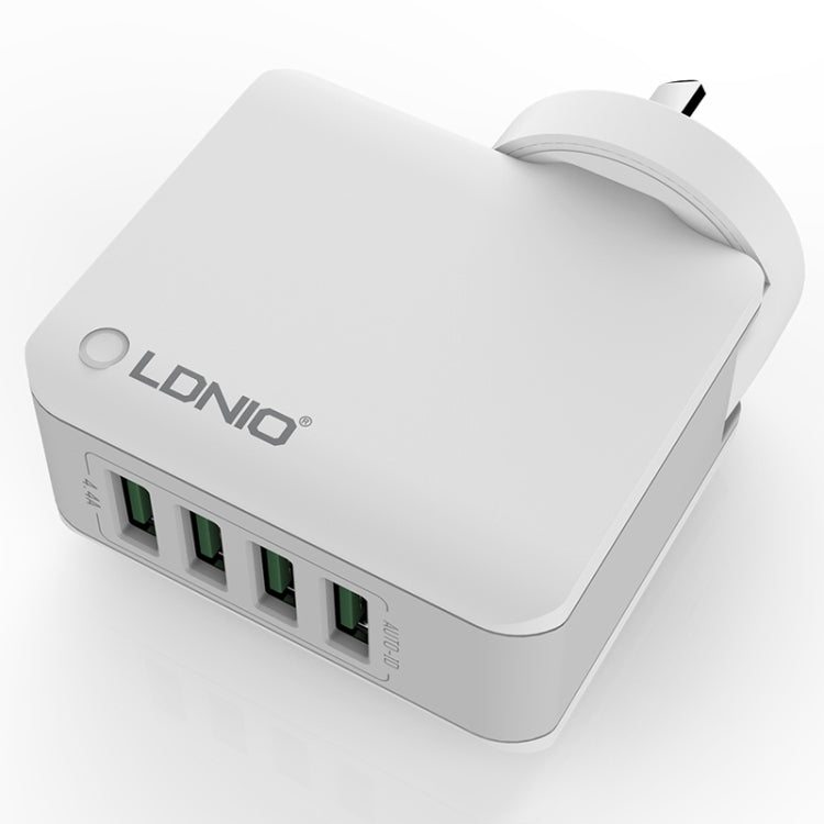 LDNIO A4403 4.4A 4ポートUSBスマートトラベル充電器 EUプラグ SAS5293AU, SAS5293EU, SAS5293UK, SAS5293US