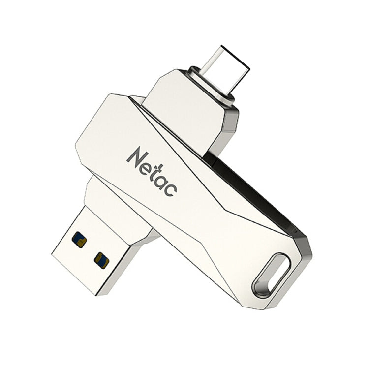 Netac U782C 128GB USB-C / Type-C + USB 3.0 360度回転亜鉛合金フラッシュドライブ OTG Uディスク、128GB