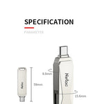 Netac U782C 128GB USB-C / Type-C + USB 3.0 360度回転亜鉛合金フラッシュドライブ OTG Uディスク、128GB