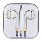 White Wire Body 3.5mm In-Ear Earphone with Line Control & Mic