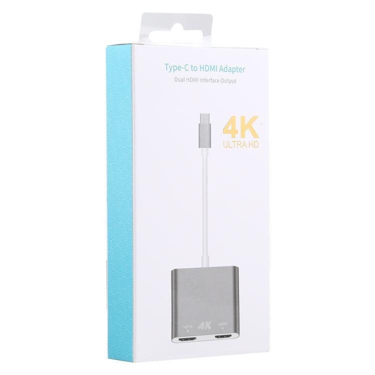 4KウルトラHDデュアルHDMIインターフェース出力からUSB-C / Type-Cアダプター、9175B