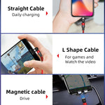 1m 2A出力 USBからマイクロUSB ナイロン編み回転マグネティック充電ケーブル、1mマイクロUSB