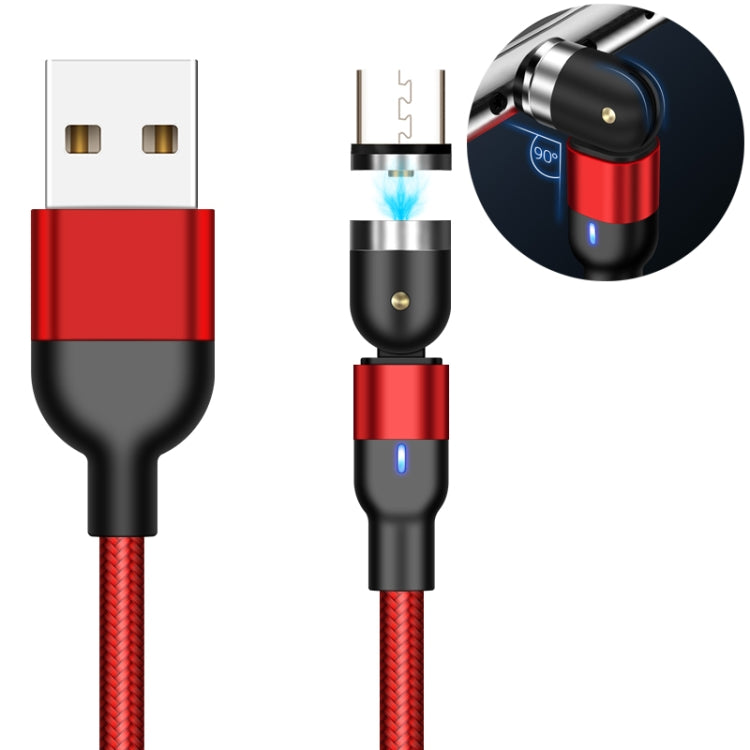 1m 2A出力 USBからマイクロUSB ナイロン編み回転マグネティック充電ケーブル、1mマイクロUSB