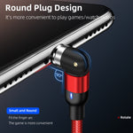 2m 2A Output USB to Micro USB Nylon Braided Rotate Magnetic Charging Cable, 2m Micro USB