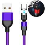 1m 2A出力 USBからUSB-C / Type-C ナイロン編み回転式マグネット充電ケーブル、1m Type-C
