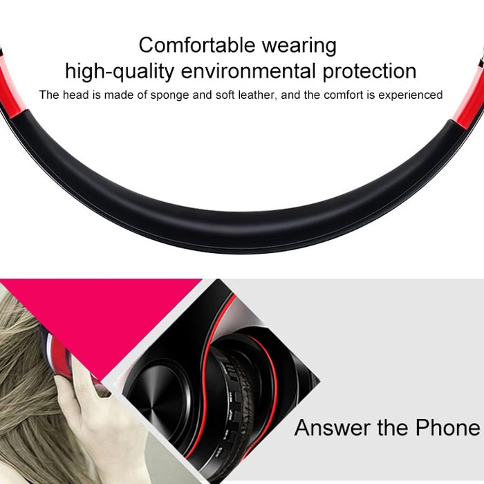 LPT660 ワイヤレス折りたたみスポーツステレオ音楽Bluetooth電話用イヤホン TFカード対応