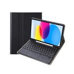 iPad 11 2025 / 第10世代 10.9 2022用 YA10B-A ラムスキンテクスチャ Bluetoothタッチキーボード レザータブレットケース ペンスロット付き, YA10B-A