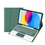 iPad 11 2025 / 第10世代 10.9 2022用 YA10B-A ラムスキンテクスチャ Bluetoothタッチキーボード レザータブレットケース ペンスロット付き, YA10B-A
