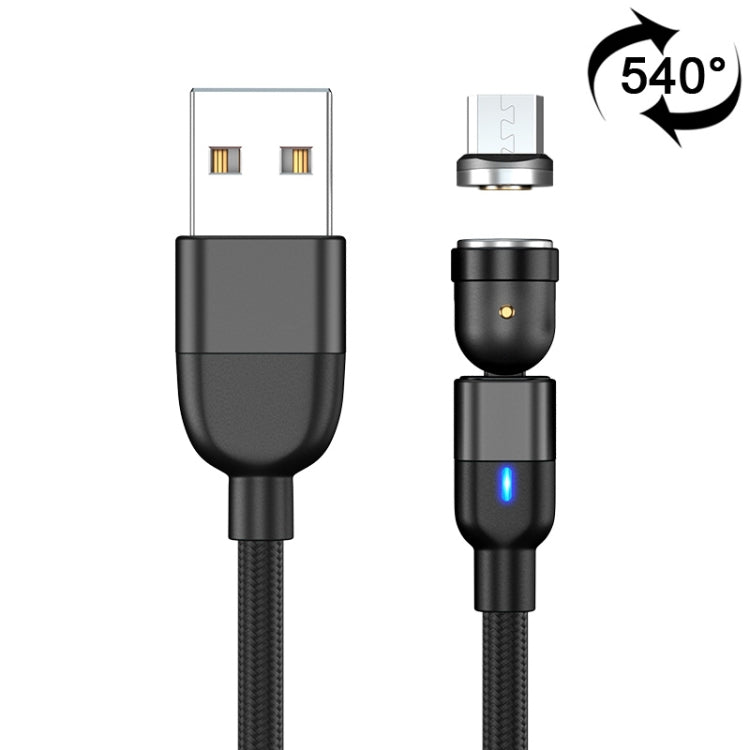 1m 3A出力 USB から Micro USB 540度回転磁気データ同期充電ケーブル、1m Micro USB