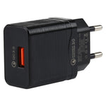 LZ-728 2-in-1 18W QC 3.0 USBインターフェーストラベル充電器 + USB to USB-C / タイプCデータケーブルセット EUプラグ ケーブル長さ: 1m USB-C / タイプCケーブル付き