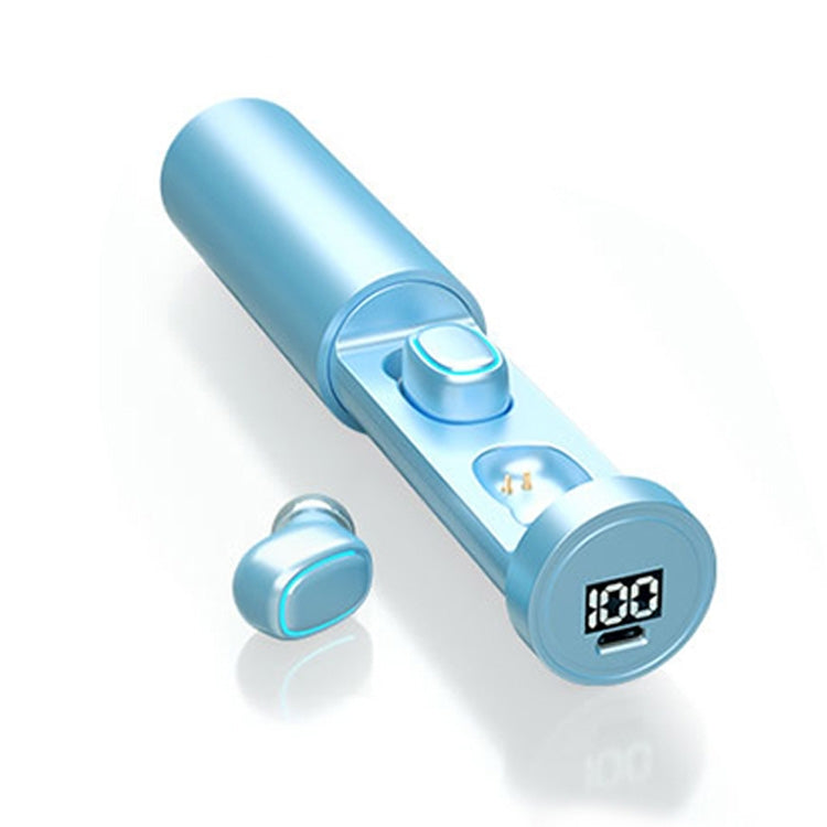 C1 Bluetooth 5.0 TWS 円形チムニータッチデジタルディスプレイ 真のワイヤレスBluetoothイヤホン 充電ボックス付き、円形チムニー