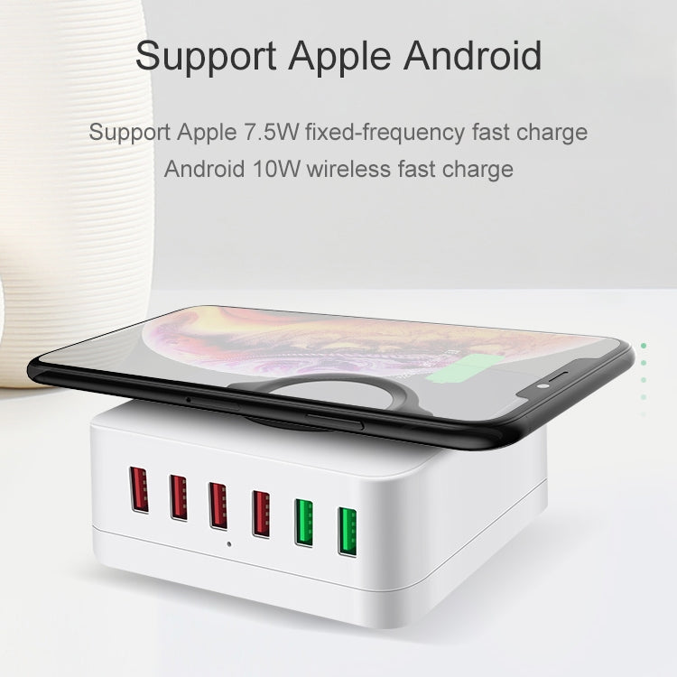 E6 7 in 1 多機能ワイヤレス充電ステーション USBスマートソケットホルダースタンド