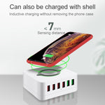 E6 7 in 1 多機能ワイヤレス充電ステーション USBスマートソケットホルダースタンド