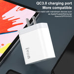 IVON AD37 5A QC 3.0 3ポートUSBトラベルチャージャー、米国プラグ、AD37