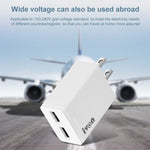 IVON AD38 5V 2.1A デュアルUSBポートトラベルチャージャー、米国プラグ、AD38