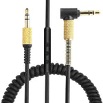 Marshallイヤホン用ワイヤーコントロール通話版3.5mmオス-オスイヤホンケーブル、ケーブル長さ: 1.25m-1.8m、ワイヤーコントロール通話版