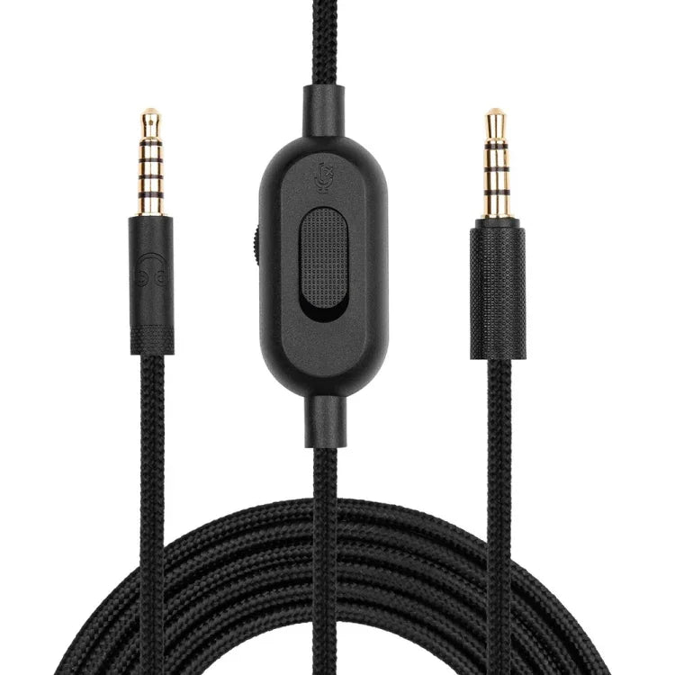 ZS0159 Logitech G433 / G233 / G Pro / G Pro X用3.5mmオス-オスゲーミングヘッドセットオーディオケーブル ワイヤーコントロール付き、ケーブル長さ: 2m