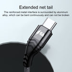 4 in 1 66W 6A USB から 8ピン + Micro USB + デュアル USB-C / Type-C 急速充電データケーブル、ケーブル長さ: 1.2m、1.2m、1.2m 66W