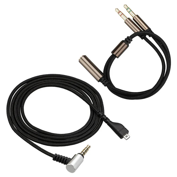 ZS0135 2-in-1 SteelSeries Arctis 3 / 5 / 7用イヤホンオーディオケーブル＋イヤホンアダプターケーブルセット、オーディオケーブル＋アダプターケーブル