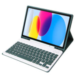 iPad 11 2025 / 第10世代 10.9 2022用 A10B ラムスキンテクスチャ 超薄型 Bluetoothキーボード レザータブレットケース ペンスロット付き, A10B
