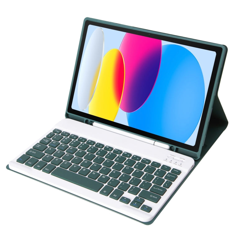 iPad 11 2025 / 第10世代 10.9 2022用 A10B ラムスキンテクスチャ 超薄型 Bluetoothキーボード レザータブレットケース ペンスロット付き, A10B