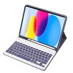 iPad 11 2025 / 第10世代 10.9 2022用 A10B ラムスキンテクスチャ 超薄型 Bluetoothキーボード レザータブレットケース ペンスロット付き, A10B