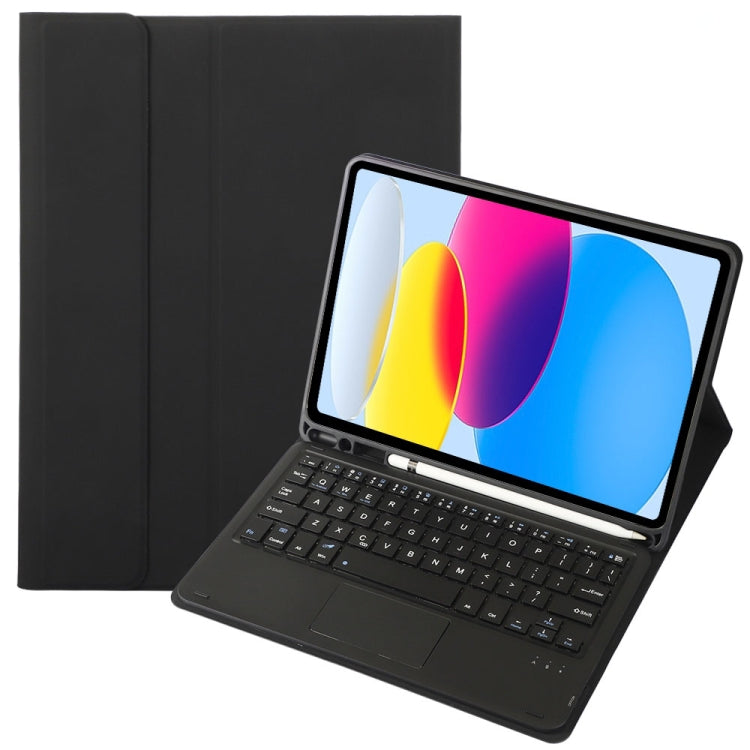 iPad 11 2025 / 第10世代 10.9 2022用 A10B-A ラムスキンテクスチャ Bluetoothタッチキーボード レザータブレットケース ペンスロット付き, A10B-A
